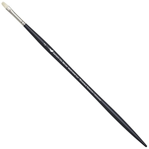 Winsor & Newton Artists' Oil Hog Paint Brush, Long Handle Size 2, Bright - size: #2, style: Bright