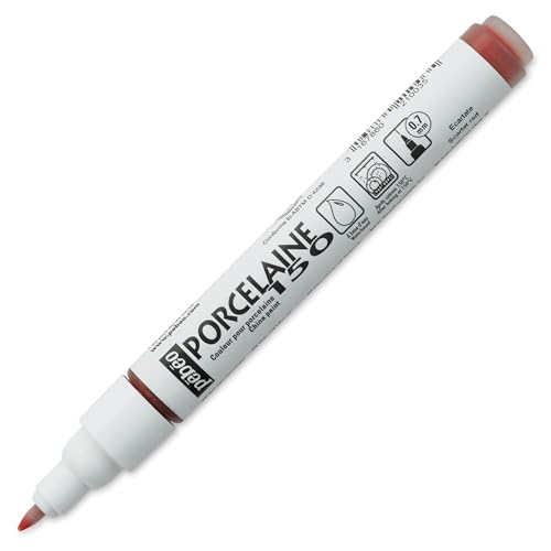Pebeo Porcelaine 150, China Paint Fine Tip Marker - Scarlet Red (021003) - color: Scarlet Red, style: Fine Tip Markers