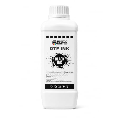 DTF Film Black Ink 500ml - Premium Heat Transfer Direct to Film Ink for DTF Printer L1800 XP600 I3200 ET-8550 XP15000 R1390 ET-4800 ET-2800 L800 - color: Black, size: 500ml