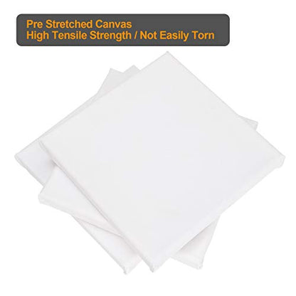 Mini Canvas Panels 6 x 6 inch Pack of 24, STARVAST Cotton Pre-Stretched Small Canvas Boards Blank Canvases for Paintings Craft Small Acrylics Oil Art Projects