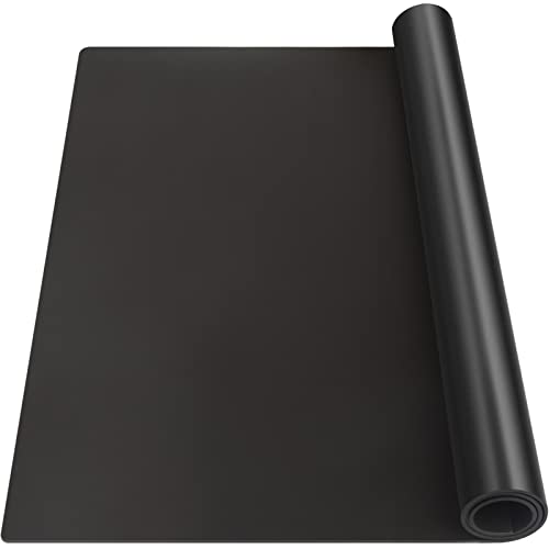 Silicone Mat Heat Resistant Mats for Countertop, Multipurpose Large Silicone Mats for Crafts Kitchen Workbench Size 36x24 inches Thick 2mm,Rolled Package,Black - color: Black, size: 36"L x 24"W