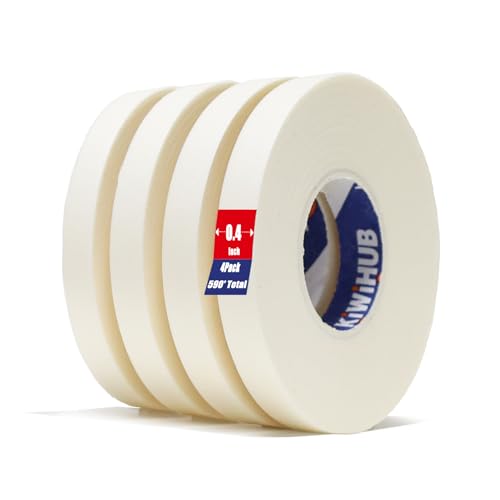 4 Packs Artist Tape for Watercolor Paper - White Masking Artists Tape for Drafting, Art Painting and All Paper Media - Acid Free 0.4inch Wide 592FT Long Total - size: 0.4inch