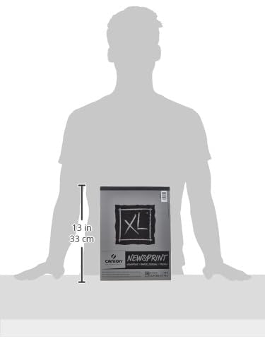 Canson XL Series Newsprint Paper, Foldover Pad, 9x12 inches, 100 Sheets (30lb/49g) - Artist Paper for Adults and Students (Pack of 6) - size: 9" x 12" (100 Sheets) (Pack of 6), style: 9" x 12" (100 Sheets)