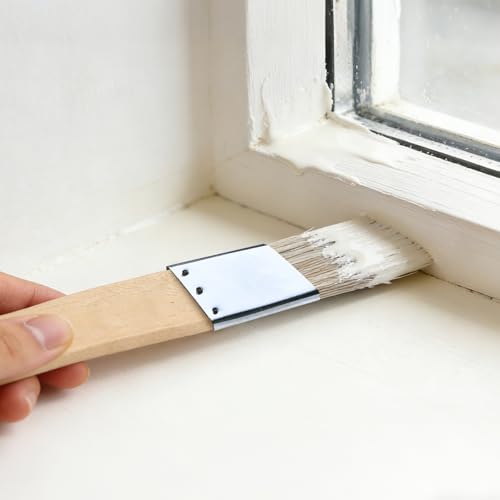 Trim Paint Brushes Set of 4, 0.25" 0.5" 0.7" 1" Slanted Edge Paint Brushes for Detail, Small Cutting in Brushes for Trim, Edges, Corners, Crafts and Home Decor