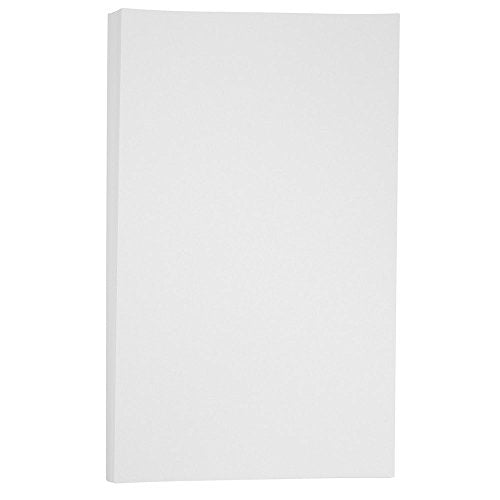 JAM PAPER Legal Vellum Bristol 65lb Cardstock - 8.5 x 14 Coverstock - 147 gsm - White - 50 Sheets/Pack - color: White, size: 8.5" x 14"