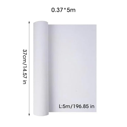 Paint Canvases Panel 2 Rolls Cotton Canvas, 5M White for Oil Acrylic Painting(0.37x5m) - color: 0.37x5m