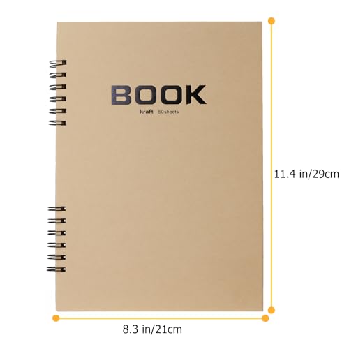 Toned Tan Sketchbook for Artists 9x12 Spiral Bound Mixed Media Paper Pad, 50 Sheets Acid-Free Kraft Hardcover,A4 Brown Tone Sketch Pad for Drawing, Sketching Painting, Family Albums & More - color: A4 Toned Tan Sketchbook