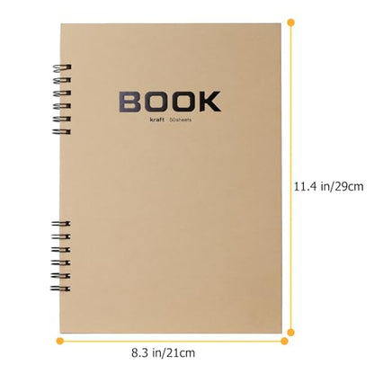 Toned Tan Sketch Book for Artists, 2 Pack 9"x12"Spiral Bound Mixed Media Paper Pad,Hardcover Acid-Free Kraft,A4 Brown Tone Sketch Pad for Drawing, Sketching Painting, Family Albums & More - color: toned tan paper 9x12, 2 pack ﻿