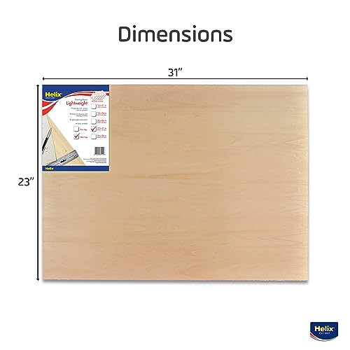 Maped - Helix Wooden Lightweight Drawing Board 23 x 31 Inch - Sketching Outdoors - Precision Metal Edge - Ensures Stability and Accuracy - Durable Basswood, Portable Design - size: 23” x 31”, style: Metal Edge