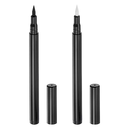 HARFINGTON 2pcs Fabric Markers Permanent Dye Paint Textile Marker Pens Fine Tip 2 Colors for DIY Clothes Shoe, Black White - color: Black White
