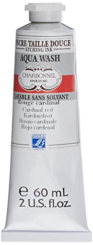 Charbonnel Aqua Wash Etching Ink, 60ml Tube, S3, Cardinal Red 678 - color: Cardinal Red, size: 2 fl oz
