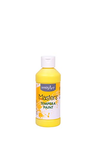 Handy Art Little Masters Tempera Paint 8 ounce, Yellow - color: Yellow, size: 8 Fl Oz (Pack of 1)