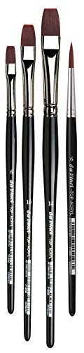da Vinci Watercolor Series 4220 Top Acryl Brush Set for Acrylic, Oil, and Watercolor, Synthetic for Watercolor, Acrylic, and Oil, Multiple Sizes, 4 Brushes (Series 7185k, 7785k) - style: Top Acryl Starter Set