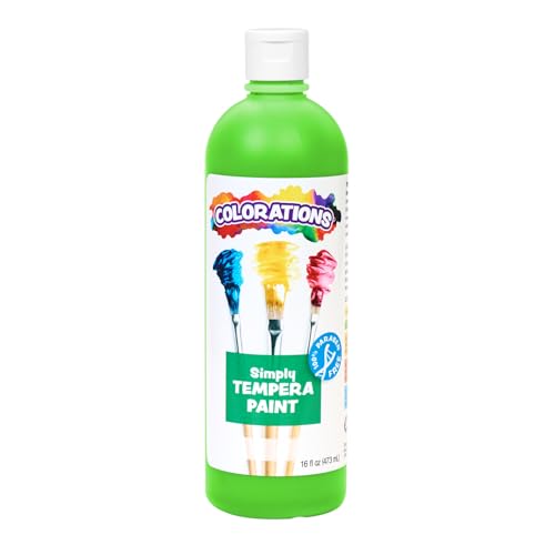 Colorations Paraben-Free Tempera Paint for Kids - Light Green, 16 Ounce Bottle, Non-Toxic and Made in The USA - color: Light Green