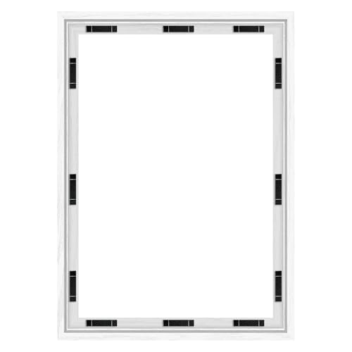 Abtgt 18x24 Canvas Floating Frame with 0.9" Deep, White Floater Frame for Canvas Paintings with Adhesive, Vertical or Horizontal Wall Art frame for Prints Oil Painting Diamond Decor, 1 Pack. - color: White, size: 18x24