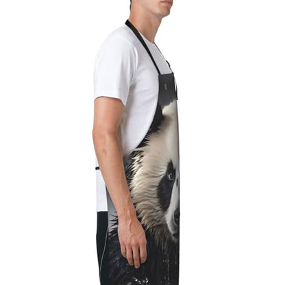 Prancing Brown Horse Heavy Duty Waterproof Apron with Pockets for AdultsResistant Grilling, Gardening, Painting - color: Panda in the Water