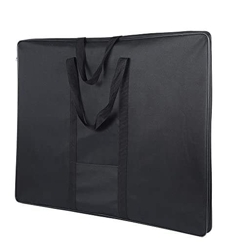 JJRING Art Portfolio Case, Wire Framed Nylon Portfolio Tote, Art Storage Bag in 37 Inches by 28 Inches, Great Carrying Bag for Artworks, Posters, Drawings, Prints(Black) - size: 37 Inches by 28 Inches