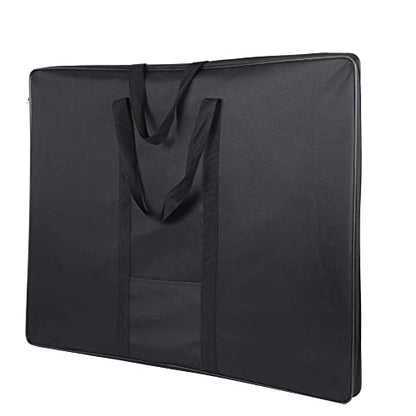 JJRING Art Portfolio Case, Wire Framed Nylon Portfolio Tote, Art Storage Bag in 37 Inches by 28 Inches, Great Carrying Bag for Artworks, Posters, Drawings, Prints(Black) - size: 37 Inches by 28 Inches