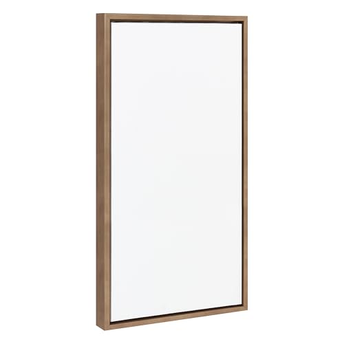 Kate and Laurel Sylvie Blank Framed Canvas Wall Art; 14x26.5 Gold; Vintage Modern Empty Canvas for Paint-Your-Own Art; Ready to Paint Premium Canvas Already Framed - color: Sylvie Dark Gold
