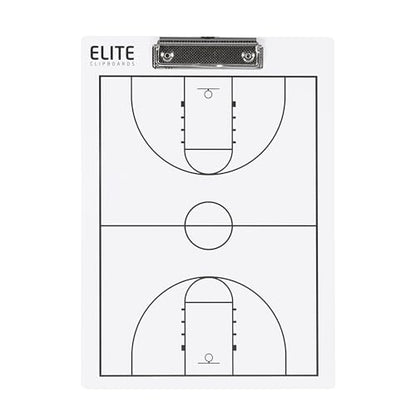 Basketball White Dry Erase Coaches Clipboard | Double-Side Basketball Coaching Whiteboard with Marker