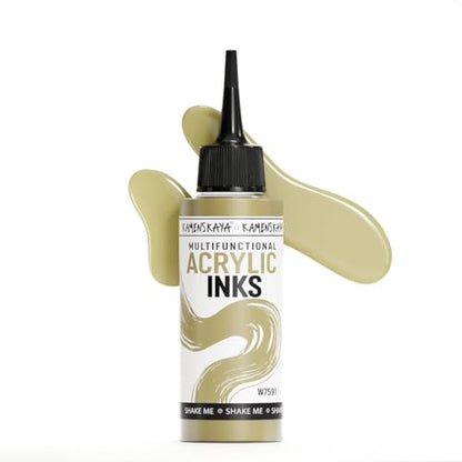 Kamenskaya Acrylic Inks for Artists - 'Champagne' Acrylic Ink, 3.38 Fl Oz (100 ml) - color: Champagne