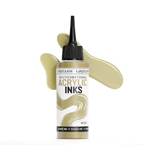 Kamenskaya Acrylic Inks for Artists - 'Champagne' Acrylic Ink, 3.38 Fl Oz (100 ml) - color: Champagne