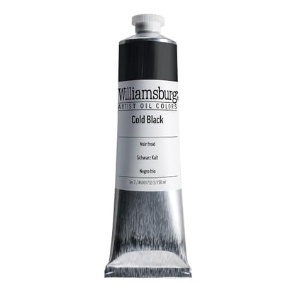 Williamsburg Artist Oil Colors by GOLDEN, Cold Black, 150 ml tube, Professional Oil Paint, Opaque - color: Cold Black, size: 5.07 Fl Oz (Pack of 1)