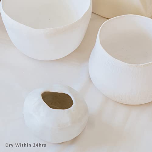 Air Dry Clay 10 LBs, Pottery Modeling Clay for All Purpose Hand Modeling and Throwing, Non-Toxic (White) - color: White