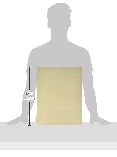 Ampersand Art Supply Unprimed Basswood Artist Panel, 1-1/2" Cradled Profile, 14"x18" - size: 14"x18", style: 1-1/2" Cradled