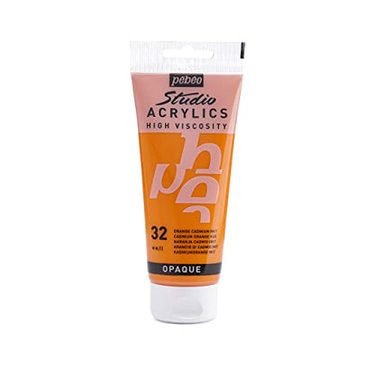 PEBEO - Acrylic Fine Studio Acrylics - Cadmium Orange Hue - Cadmium Orange Hue 100ml/3.38oz (831-032) - color: Cadmium Orange Hue