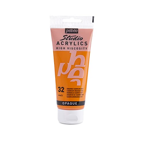 PEBEO - Acrylic Fine Studio Acrylics - Cadmium Orange Hue - Cadmium Orange Hue 100ml/3.38oz (831-032) - color: Cadmium Orange Hue
