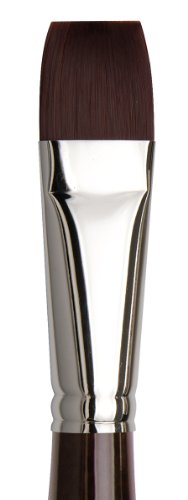 da Vinci Oil & Acrylic Series 7385 Top Acryl Paint Brush, Bright Red/Brown Synthetic with Long Ergonomic Handle, Size 22 - size: Size 22, style: Bright Brown Long