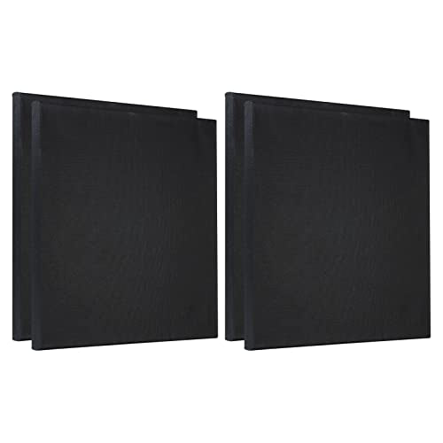 PATIKIL Paint Canvases Panel for Painting, 4 Pack 12x12 Inch Square Wood Frame Stretched Blank Art Board Panels for Acrylic, Oil, Tempera Painting, Black - size: 12x12 Inch