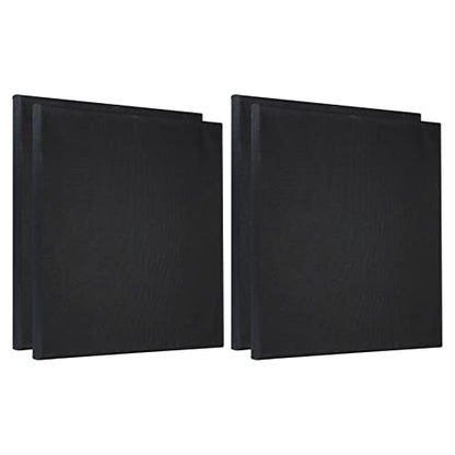 PATIKIL Paint Canvases Panel for Painting, 4 Pack 12x12 Inch Square Wood Frame Stretched Blank Art Board Panels for Acrylic, Oil, Tempera Painting, Black - size: 12x12 Inch