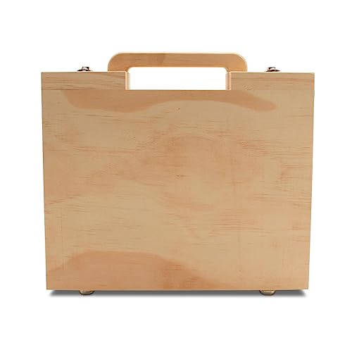 Woodpeckers Wood Suitcase 8-1/8 x 10 inch, Pack of 1 Unfinished Wooden Boxes for Crafts, Travel Friendly Memory Boxes for Keepsakes - size: 8-1/8"