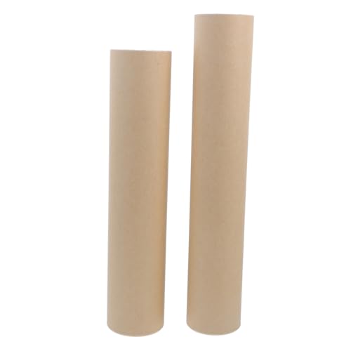 ULTECHNOVO Extendable Calligraphy Scroll Storage Tube Cylinder for Paintings Calligraphy Durable Paper Material Internal Diameter for Safe Artwork Preservation - color: Khaki