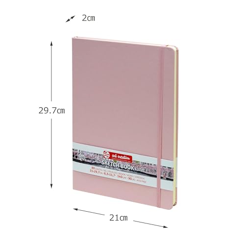 Tarrence 441742 Art Creation Sketchbook, Drawing Notebook, 8.3 x 11.8 inches (21 x 30 cm), Pastel Pink, T9314-013M - color: pastel pink, size: 21×30cm