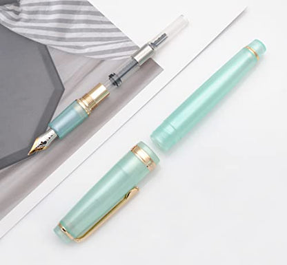 JINHAO 82 Fountain Pen with Gold Clip (F Nib 0.5mm, Lake Baikal Blue) - color: Lake Baikal Blue