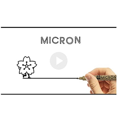 SAKURA Pigma Micron Fineliner Pens, 03 Tip Size, Archival Black Ink, 6PK 50037 - style: 03 Tip