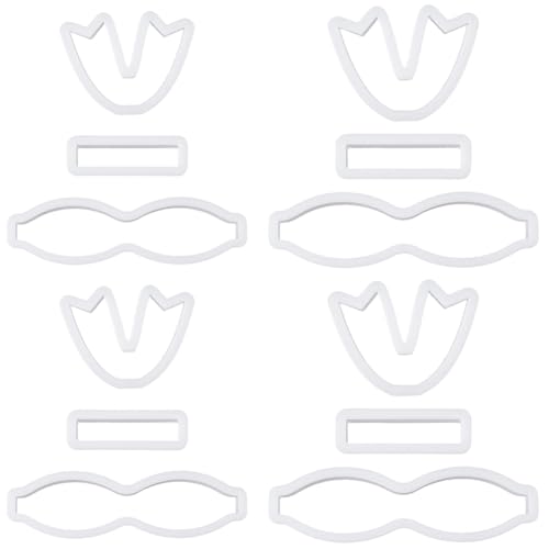 SUNNYCLUE 1 Box 6Pcs Bow Clay Cutter Polymer Clay Cutters Molds Cute Conquette Ribbon Bowknot Shaped molds Ceramics Plastic Assorted Size Basic Tools for DIY Creative Crafts Earrings Making Adults