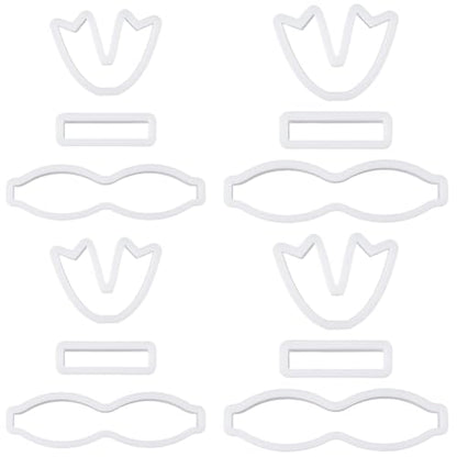 SUNNYCLUE 1 Box 6Pcs Bow Clay Cutter Polymer Clay Cutters Molds Cute Conquette Ribbon Bowknot Shaped molds Ceramics Plastic Assorted Size Basic Tools for DIY Creative Crafts Earrings Making Adults