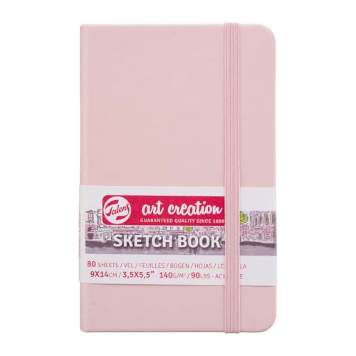 Talens Japan T9314-011M 441726 Royal Art Creation Sketchbook, Drawing Notebook, 3.5 x 5.5 inches (9 x 14 cm), Pastel Pink - color: pastel pink, size: 9×14cm