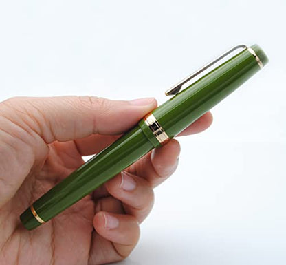 JINHAO 82 Fountain Pen with Gold Clip (F Nib 0.5mm, Avocado Green) - color: Avocado Green