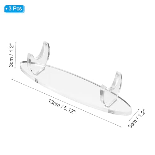 PATIKIL Acrylic Pen Holder Display Stand, 3Pcs Desk Pencil Organizer Paintbrush Drying Rack Makeup Brush Display Stand for Office Home Store, Clear