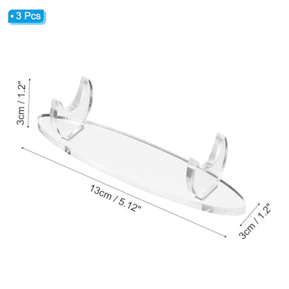 PATIKIL Acrylic Pen Holder Display Stand, 3Pcs Desk Pencil Organizer Paintbrush Drying Rack Makeup Brush Display Stand for Office Home Store, Clear