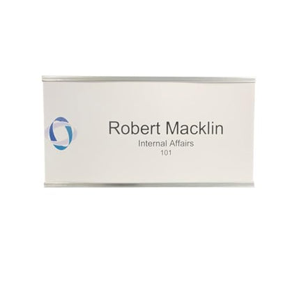 Perforated Paper Nameplate Inserts, Pack of 20 (8" x 4") - color: White, size: 8" x 4"
