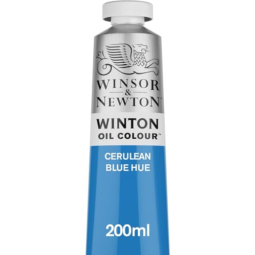 Winsor & Newton Winton Oil Color, 200ml (6.75-oz) Tube, Cerulean Blue Hue - color: Cerulean Blue Hue, size: 6.75 Fl Oz (Pack of 1), style: 6.75-oz Tube