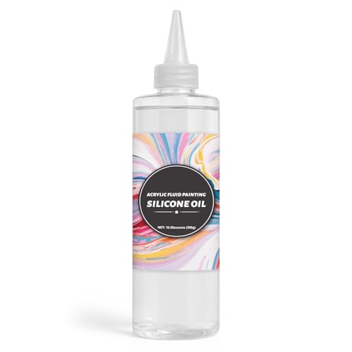 300g Silicone Pouring Oil, Silicone Oil for Acrylic Pouring Add Texture Color Brightness Effect, Suitable for Acrylic, Watercolor, Cell Activators