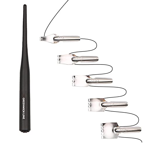 6 Dip Pen Set with 5 Different Nibs Pen Holder Caligraphy Pen Set for Signatures Drawing Writing Cartooning