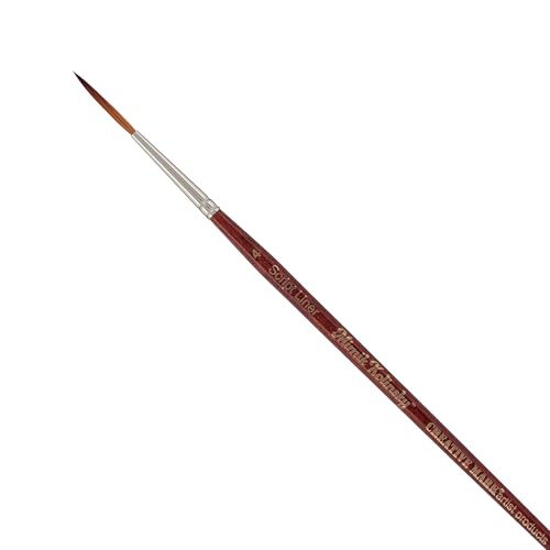 Creative Mark Mimik Kolinsky Watercolor Brush - # 4 Script Liner - Short Handle Synthetic Paint Brush - Handmade in Germany - Synthetic Sable Paint Brushes for Professional Artists - Animal-Friendly - size: 4
